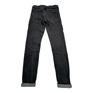 Banana Republic Womens Skinny Fit Black Jeans Size 26/2 Ankle Cuffed‎